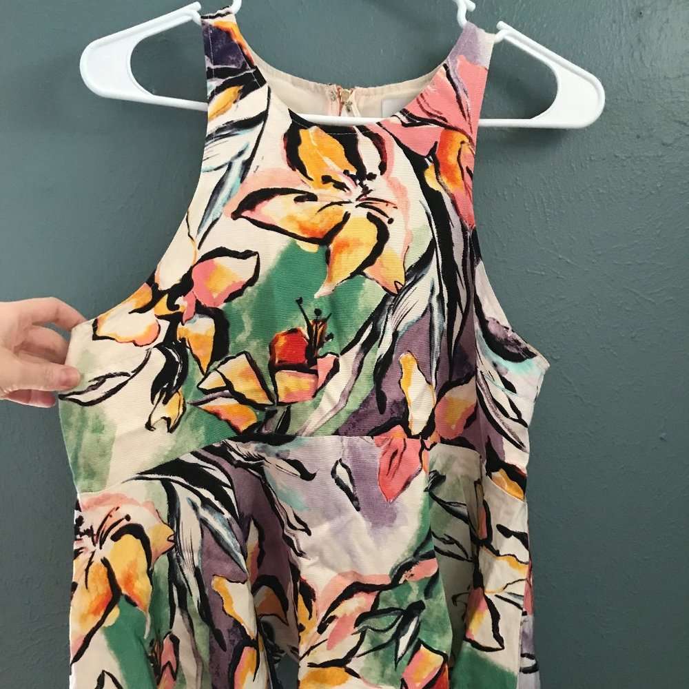 Anthropologie Floral Tank